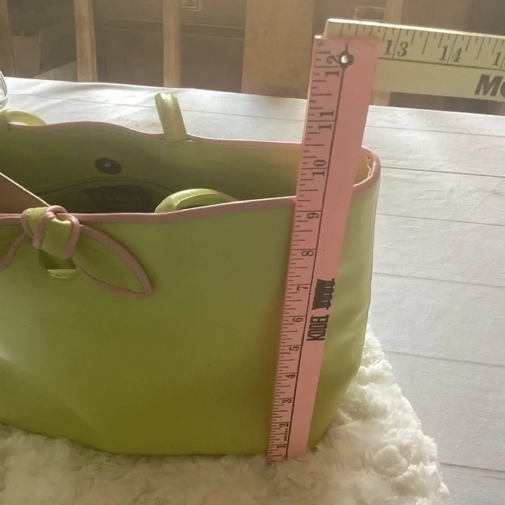 FURLA Lime Green Leather Purse - Picture 6 of 16